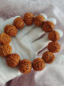 月印百川【新年禮物】  桃核手串 男女款刺龍桃核單圈文玩核桃手串手鏈 單珠約20*22mm 曬單實(shí)拍圖