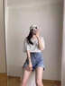 慕瑤雨牛仔短褲女夏季寬松高腰顯瘦闊腿薄款2025年新款網(wǎng)紅a字超短褲潮 主圖款 S 85到95斤 曬單實(shí)拍圖