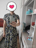 秦末（QINMO）2025法式連衣裙女裝碎花裙新款夏季顯瘦夏天氣質(zhì)女神范雪紡裙子 571藏青色 XL 110-125斤 曬單實拍圖