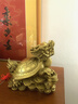 善揚黃銅龍龜擺件銅八卦龍頭龜擺件金錢(qián)龍龜家居辦公室客廳玄關(guān)裝飾品 金錢(qián)龍龜長(cháng)17cm-送五帝錢(qián)+底座 曬單實(shí)拍圖