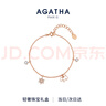 AGATHA/璦嘉莎 繽紛奇緣輕奢銀手鏈女士 生日禮物送女友閨蜜高級感手環(huán) 月光白雪/松石白 曬單實(shí)拍圖