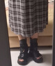 啄木鳥厚底涼鞋高幫涼靴女2025夏季新款復(fù)古魚嘴羅馬鞋百搭真皮松糕涼鞋 黑色 36 曬單實(shí)拍圖