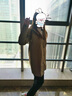 衣典零一（LEDIALYI）風衣外套女中長款2024春秋季女裝新款韓版休閑中年小個子純棉大衣 卡其 XL（推薦120-130斤） 曬單實拍圖