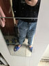 卡度頓淺色九分牛仔褲男士加肥加大碼寬松胖子工裝束腳褲時(shí)尚闊腿老爹褲 淺藍色 6XL 建議200-220斤 曬單實(shí)拍圖