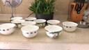 千年慈（QIAN NIAN CI） 景德鎮(zhèn)陶瓷壽碗套裝兩只壽碗定制燒字加字老人生日壽辰禮品祝壽回禮 中式松鶴同暉兩碗方禮盒裝 曬單實(shí)拍圖