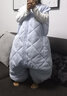 初貝（CHUBEI）大童睡袋嬰兒寶寶小學(xué)生兒童成人春秋冬薄加厚連體睡衣分腿防踢被 中厚有腳套淺黃色 3XL建議身高115-125（130碼） 曬單實(shí)拍圖