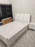 枕中梦奶油风白色实木床现代简约双人床1.8米1.5m1.35小户型卧室储物床 实木床+床头柜*1 150*200cm  箱框结构 实拍图