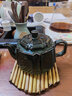 龍泉青瓷茶壺家用功夫茶具泡茶壺單壺哥窯冰裂紋手工鐵胎宮燈壺陶瓷過濾壺 鐵胎宮燈壺【禮盒裝】 曬單實拍圖