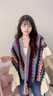 Charm Kendo官網(wǎng)披肩女2025新款針織斗篷旅行云南民族生日禮物送女友老婆 藍(lán)色送女朋友實(shí)用老婆 曬單實(shí)拍圖