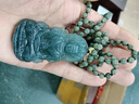 善緣澤天然翡翠A貨冰種藍水觀(guān)音吊墜男款菩薩玉石項鏈掛件玉觀(guān)音含證書(shū) 曬單實(shí)拍圖