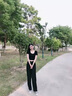 慕瑤雨冰絲闊腿褲女夏季薄款大碼褲子女胖mm寬松顯瘦垂感直筒休閑西褲女 黑色【夏季】 薄款 4XL 建議190-220斤 曬單實(shí)拍圖