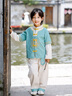 G.DUCKKIDS小黃鴨童裝漢服男女童中國風(fēng)唐裝兒童演出服中秋幼兒園學(xué)生古裝 龍寶寶綠色 90碼建議80-90cm1歲半-2歲 曬單實(shí)拍圖