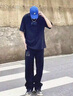 全憶菲夏季薄款牛仔褲男2024新款青少年高中初中學(xué)生寬松闊腿褲潮牌艾伊 淺藍(lán)色 L 110-130斤 曬單實(shí)拍圖