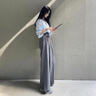 鳳蝶兒休閑褲女裝秋季新款韓版早秋時尚套裝女氣質(zhì)闊腿褲女兩件套套裝女 上衣【吊帶】+褲子 M 曬單實拍圖