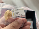 中國(guó)黃金（CHINA GOLD）黃金吊墜蓮花吊墜足金繁花水滴吊墜項(xiàng)鏈送老婆女友七夕情人節(jié)禮物 足金吊墜+K金鏈子(約2g) 曬單實(shí)拍圖