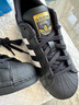 ADIDAS阿迪達(dá)斯金標(biāo)貝殼頭板鞋SUPERSTAR三葉草BLACKPINK同款休閑鞋男女 EG4959黑白 38 曬單實(shí)拍圖