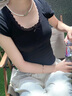 中國黃金（CHINA GOLD）珍珠項鏈女新款足金轉(zhuǎn)運金珠碧玉項鏈七夕生日禮物女生送媽媽女友 碧玉珍珠項鏈【金珠約0.4g】 曬單實拍圖