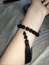 芯奢佛珠手鏈男士國風(fēng)簡(jiǎn)約學(xué)生仿真黑曜石男女龍鳳108顆黑色多圈手串 曬單實(shí)拍圖