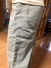 佐優(yōu)品直筒牛仔褲男秋冬季潮牌男生褲子百搭寬松休閑闊腿長(cháng)褲學(xué)生九分褲 淺藍色 S 曬單實(shí)拍圖