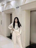 YUEXUNZI秋冬季新款女裝衛衣套裝氣質(zhì)顯瘦減齡加厚衛衣休閑褲三件套套裝褲 杏色 L (90-115斤) 曬單實(shí)拍圖
