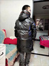 G.DUCKKIDS兒童羽絨服男童中長款新款洋氣男孩大童童裝免洗寶寶冬季保暖外套 黑橘色 160cm 曬單實拍圖