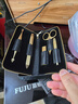 雙立人（ZWILLING）指甲刀套裝防飛濺德國進(jìn)口金色指甲鉗剪黑色真皮皮套情人節禮物 歌德五件套 曬單實(shí)拍圖