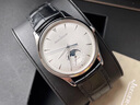 【二手99新】（Jaeger）積家大師系列小丑超薄男士腕表日歷月份月相自動(dòng)機械背透二手奢侈品名表回收 大師月相1368420金陀-白盤(pán)皮帶39MM 曬單實(shí)拍圖