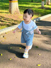 SEVEN ONLY OLINE二代彩虹豆鯊魚(yú)兒童雨鞋女童防滑嬰幼兒寶寶雨靴女孩水鞋 藍色 16 0 內長(cháng)16cm【腳長(cháng)約15.5穿】 曬單實(shí)拍圖