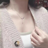 半粒麥穗流蘇項鏈女925純銀白金甜美氣質鎖骨鏈少女感生日禮物送女 穗穗平安項鏈（禮盒款+證書） 曬單實拍圖
