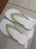 馳綠馳綠人字拖女外穿夾趾拖涼鞋女eva防滑舒適沙灘沖浪游泳拖鞋 抹茶/白 37 (230mm) 曬單實(shí)拍圖