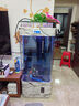 美諾魚缸客廳半圓型魚缸屏風(fēng)大中小型家用落地式玻璃金魚缸生態(tài)免換水 白大理石 60*40*138 曬單實(shí)拍圖
