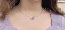 法蔻（farcoko）一鹿有你項(xiàng)鏈女跳動(dòng)的心吊墜氣質(zhì)簡(jiǎn)約鎖骨鏈520情人節(jié)禮物送女友 【摯愛(ài)藍(lán)寶石】一鹿有你項(xiàng)鏈 曬單實(shí)拍圖