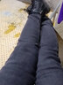 佐馬仕 加絨牛仔褲女士秋冬季彈力超高腰修身顯高顯瘦緊身加厚小腳褲子 灰色（加絨） 31 （131-140斤） 曬單實(shí)拍圖