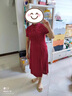 皮爾卡丹喜婆婆婚宴裝氣質(zhì)結(jié)婚禮服中老年媽媽裝春秋高貴連衣裙大碼兩件套 紅色 XL （推薦90-105斤） 曬單實拍圖