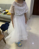 小咔衣濃女童生日主持人公主裙花童婚紗小女孩晚禮服兒童鋼琴演出服春夏季 白色前短后長 120 曬單實拍圖
