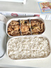 CAMUZ雙層便當盒 上班族便攜飯盒 可微波爐加熱 日式減脂沙拉餐盒分隔 白色飯盒 2層 1200ml 曬單實拍圖