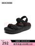 斯凱奇（Skechers）七夕情人節(jié)禮物夏女鞋厚底涼鞋舒適增高透氣外穿沙灘鞋 全黑色/BBK 38 曬單實(shí)拍圖
