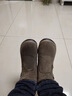 卡帝樂(lè )鱷魚(yú)（CARTELO）冬季新款大棉雪地靴高幫戶(hù)外棉靴加絨加厚保暖男鞋 棕色 39 曬單實(shí)拍圖