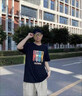 幕后英雄余文樂(lè )新款夏季港風(fēng)潮牌短袖t恤男寬松大碼純棉體恤上衣服 黑色 L(165-175CM.60-70KG) 曬單實(shí)拍圖