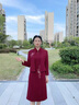 俞兆林（YUZHAOLIN）媽媽秋裝高貴禮服春秋時(shí)尚套裝婚禮旗袍連衣裙婚宴裝喜婆婆兩件套 FN79307105 紅色不加絨 XL 曬單實(shí)拍圖