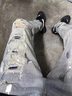 衣然呈品牛仔褲男夏季薄款破洞燙鉆直筒美式高街潮牌復(fù)古痞帥個性長褲子男 藍色 30【建議116-130斤】 曬單實拍圖