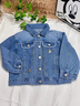 LUSON陳大豬 女童牛仔外套秋2025新款韓版翻領(lǐng)洋氣兒童外套休閑上衣 曬單實(shí)拍圖