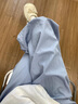 舒翎2025年新款春季薄款小個子高腰垂感休閑褲冰絲褲女慵懶風山本褲女 淺藍色 4XL 建議 155-170斤 曬單實拍圖