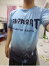 啄木鳥(niǎo)（TUCANO）夏季高檔冰絲短袖t恤男士薄款休閑寬松冰感半袖體恤男青年上衣服 潑墨藍(lán)+鐘樓黑 XL (110-125斤） 曬單實(shí)拍圖