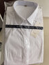 EAEOVNI全棉白色短袖襯衫女春夏季職業(yè)裝通勤正裝面試工作服免燙白襯衣 白色短袖【方領(lǐng)】 37【98-108斤】 曬單實(shí)拍圖
