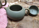 洛湘宜興紫砂壺純手工泡茶壺家用紫砂茶器原礦豆青砂扁西施壺高檔禮品 豆青砂扁西施壺 曬單實拍圖