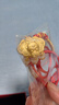 中國(guó)黃金（CHINA GOLD）寶寶金鎖足金長(zhǎng)命鎖平安鎖嬰兒生肖龍鎖包吊墜新生兒周歲滿(mǎn)月禮物 聰明可愛(ài)鎖包龍_約4.5g 曬單實(shí)拍圖