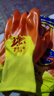 牛郎星勞保手套 膠皮手套耐酸堿防護手套防滑耐油耐磨PVC手套P318 橙色 12付/包 曬單實拍圖