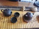 此時此刻建水紫陶茶壺純手工菩提紋石瓢壺家用功夫茶李昊泡茶壺西施金鐘壺 金鐘1壺2杯 曬單實拍圖