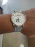 世帝手表男全自動(dòng)鏤空機械表防水鋼表機械機芯商務(wù)鋼帶腕表送男友禮物 金圈白盤(pán)【機械機芯】男表 43mm 曬單實(shí)拍圖
